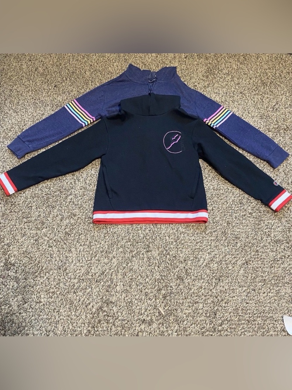 Lot 2 of Champions & Place Kids Black Pullover Top with Red & White Trim